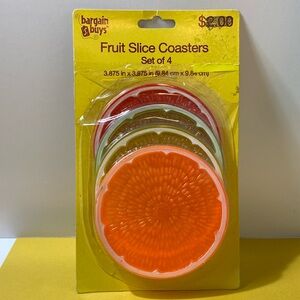 NIB Vintage 1980’s Fruit Slice Coasters